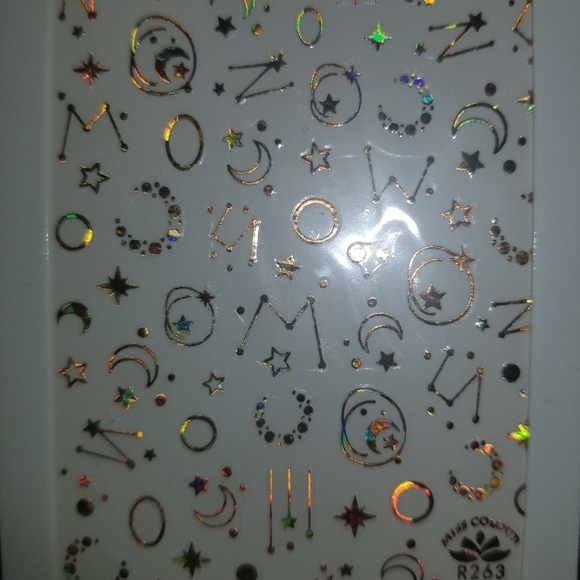 Nails stickers gold,silver,white and black - Picture 4 of 5